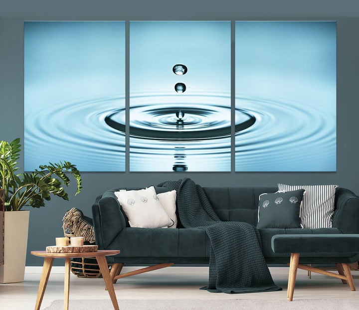 Large Wall Art Water Drop Canvas Print