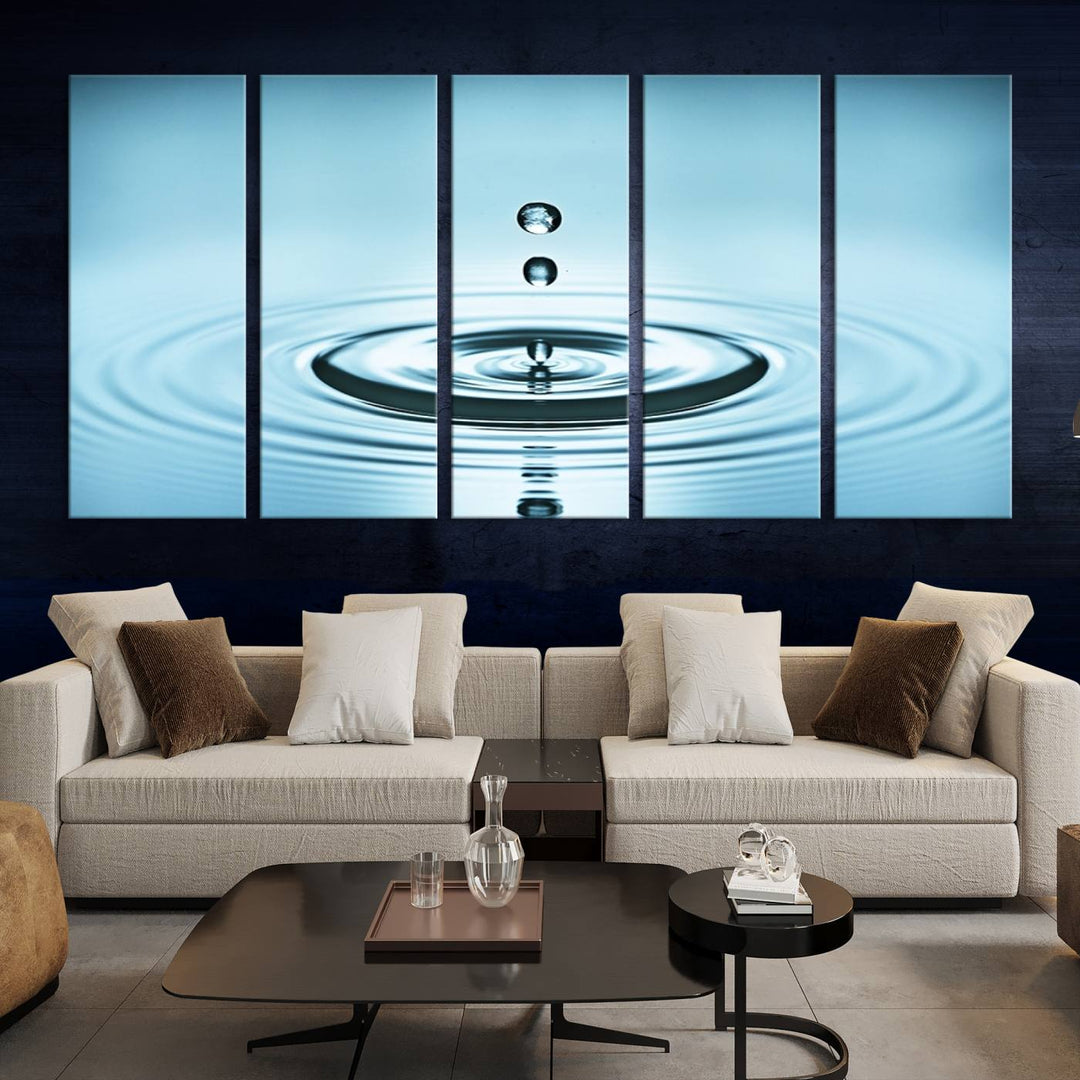 Large Wall Art Water Drop Canvas Print