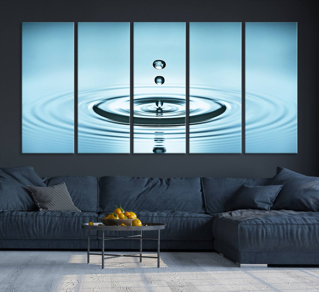 Large Wall Art Water Drop Canvas Print