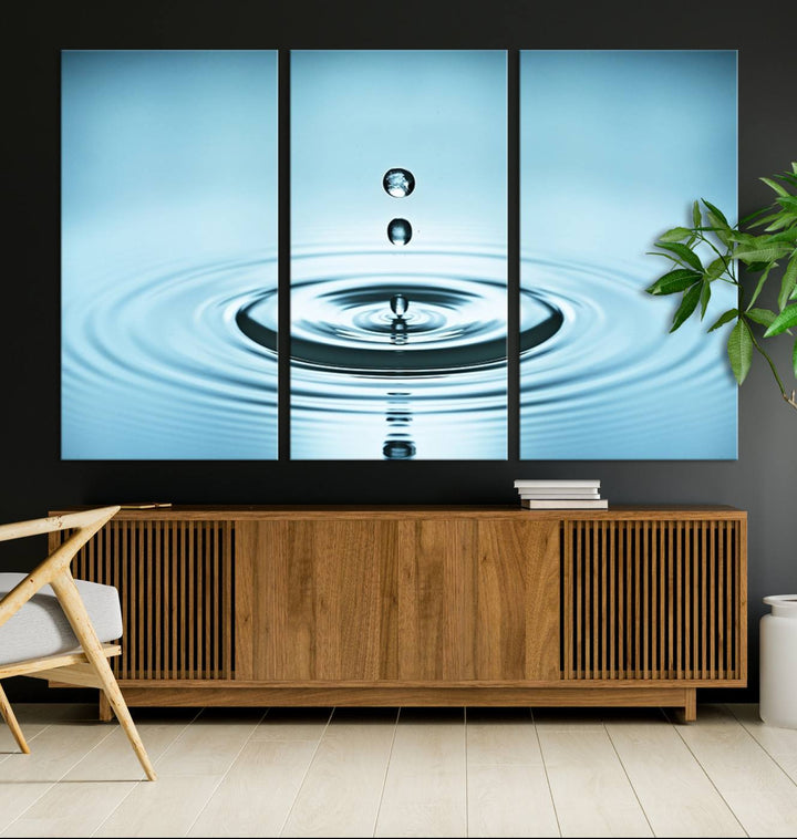 Large Wall Art Water Drop Canvas Print