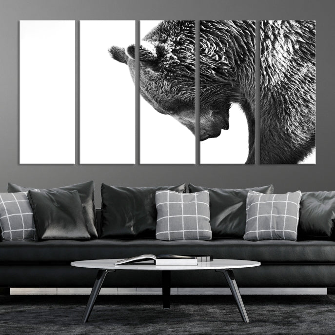 Large Wall Art Wild Bears Canvas PrintFramedReady to Hang