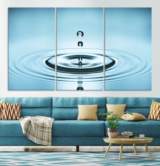 Large Water Droplet Wall Art Canvas Print