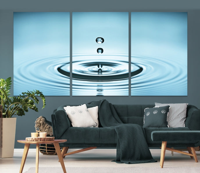 Large Water Droplet Wall Art Canvas Print