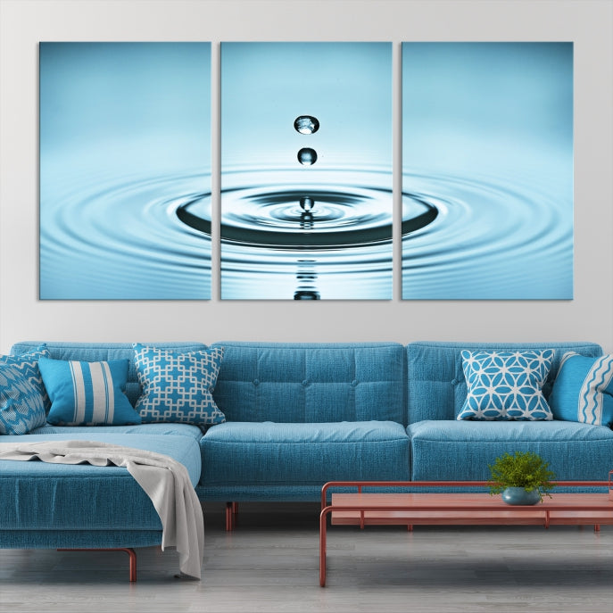 Large Water Droplet Wall Art Canvas Print