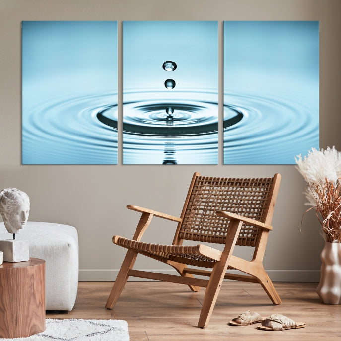 Large Water Droplet Wall Art Canvas Print