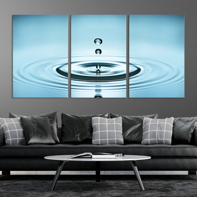 Large Water Droplet Wall Art Canvas Print