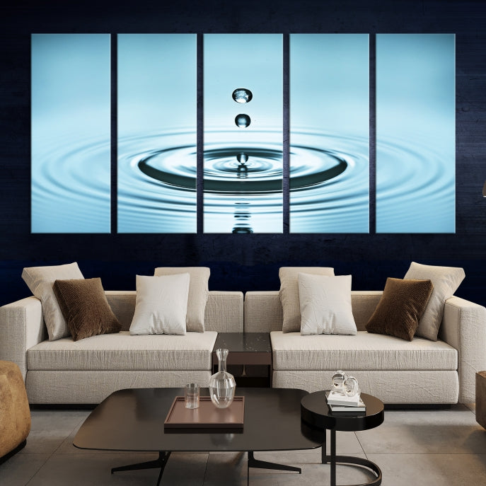 Large Water Droplet Wall Art Canvas Print