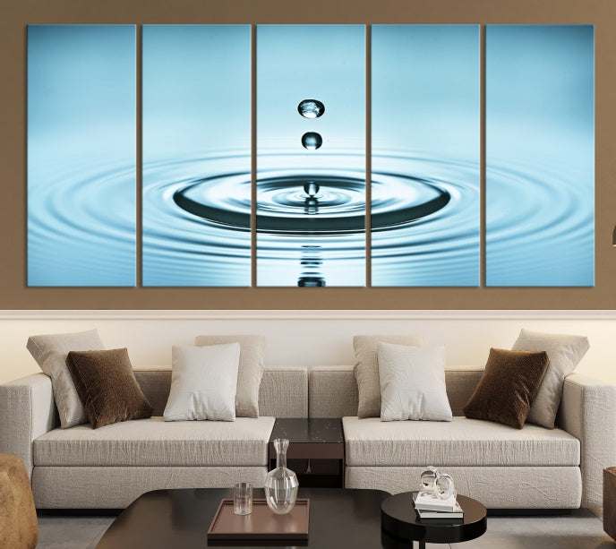 Large Water Droplet Wall Art Canvas Print