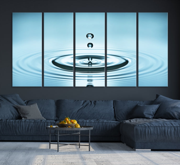 Large Water Droplet Wall Art Canvas Print