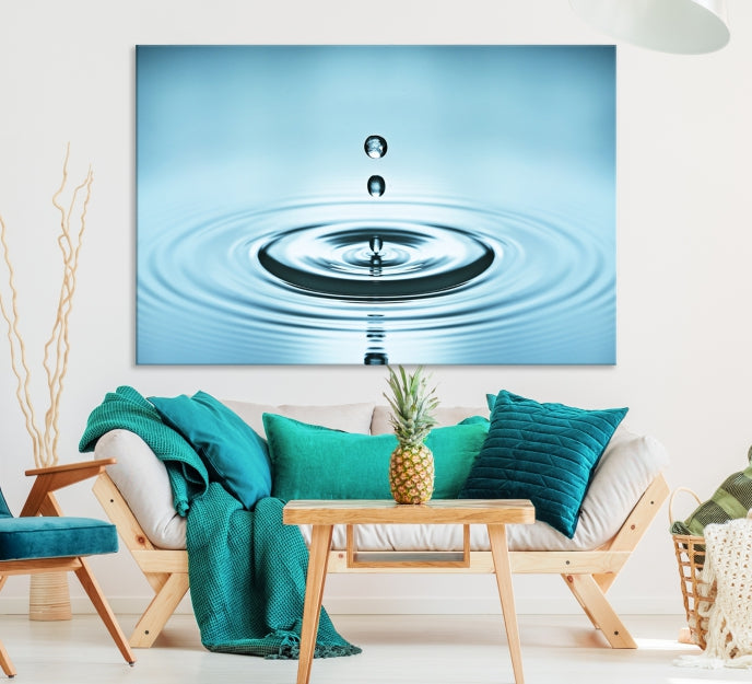 Large Water Droplet Wall Art Canvas Print