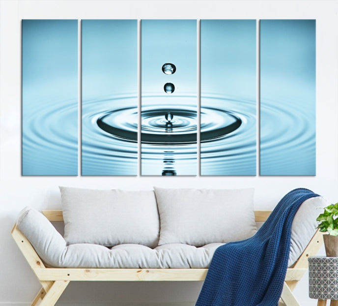 Large Water Droplet Wall Art Canvas Print