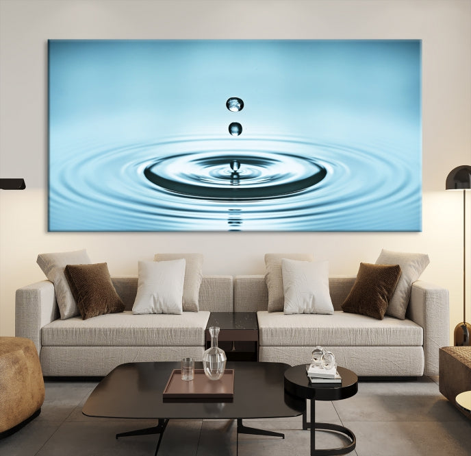 Large Water Droplet Wall Art Canvas Print