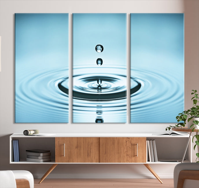 Large Water Droplet Wall Art Canvas Print