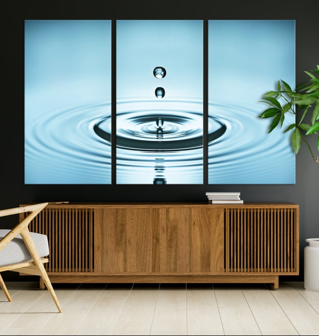 Large Water Droplet Wall Art Canvas Print