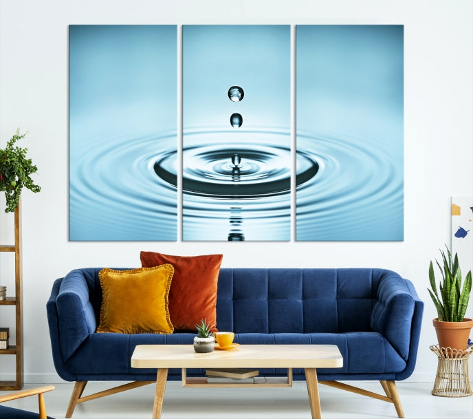 Large Water Droplet Wall Art Canvas Print