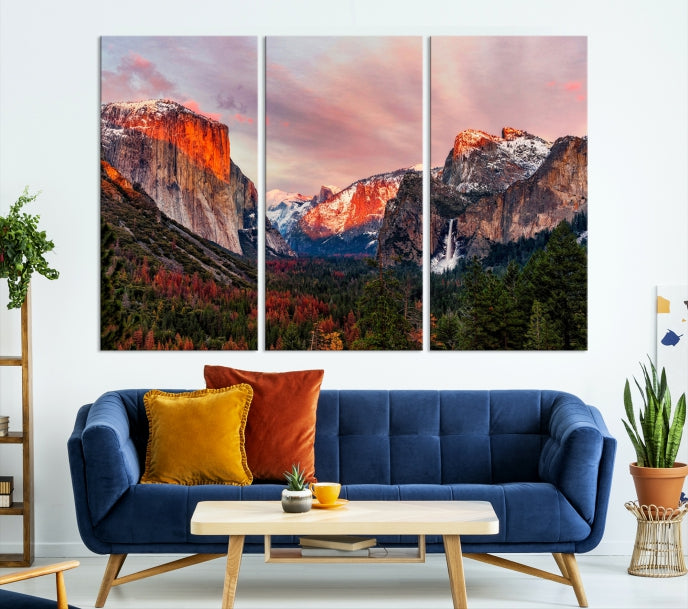 Large Yosemite National Park Wall Art Landscape Canvas Print