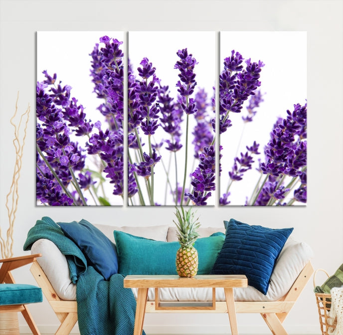 Lavender Flowers Lilac Large Wall Art Floral Canvas Print