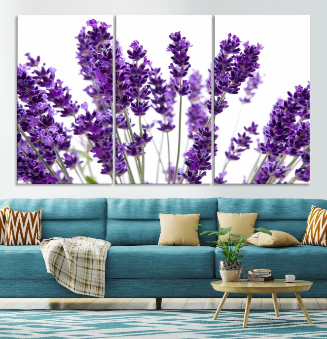 Lavender Flowers Lilac Large Wall Art Floral Canvas Print