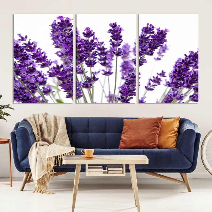 Lavender Flowers Lilac Large Wall Art Floral Canvas Print