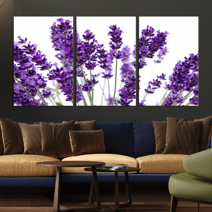 Lavender Flowers Lilac Large Wall Art Floral Canvas Print