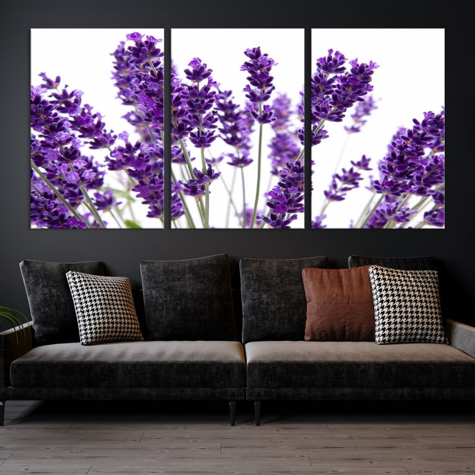 Lavender Flowers Lilac Large Wall Art Floral Canvas Print