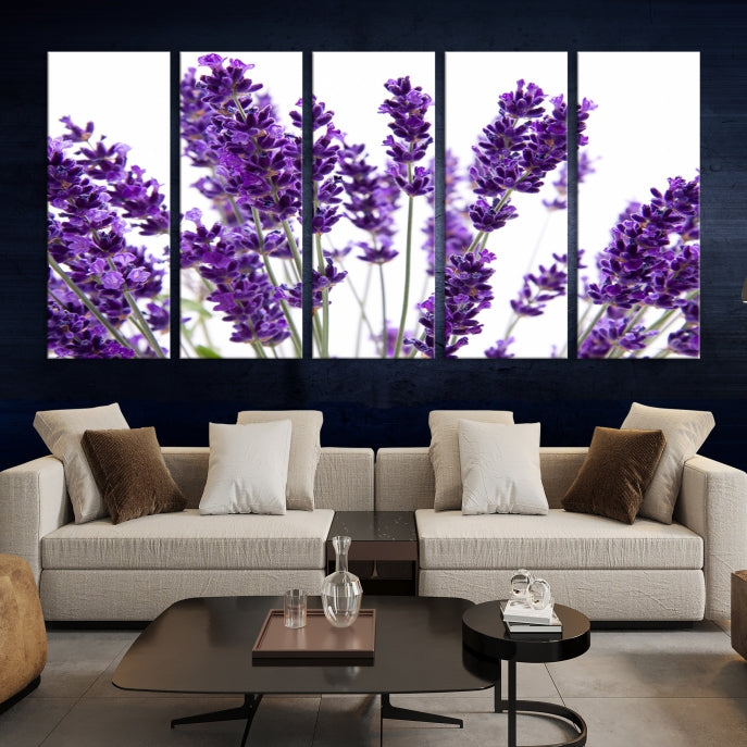 Lavender Flowers Lilac Large Wall Art Floral Canvas Print