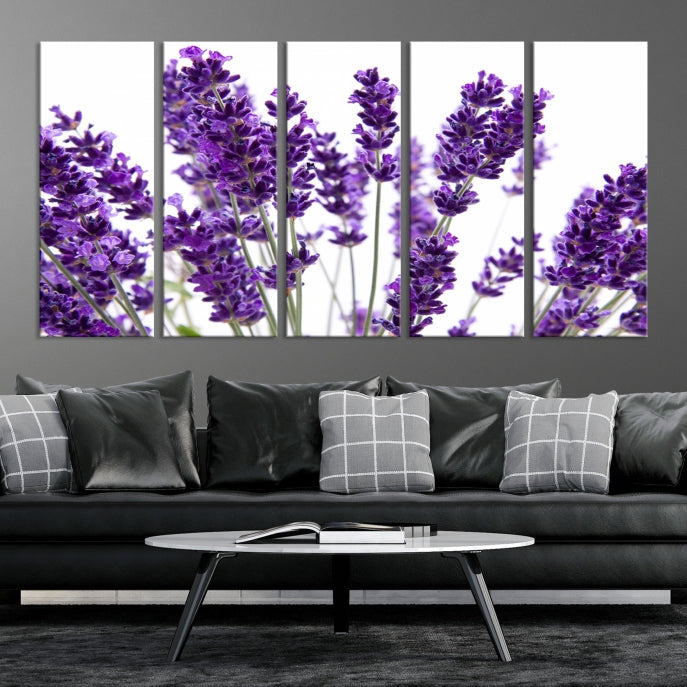 Lavender Flowers Lilac Large Wall Art Floral Canvas Print