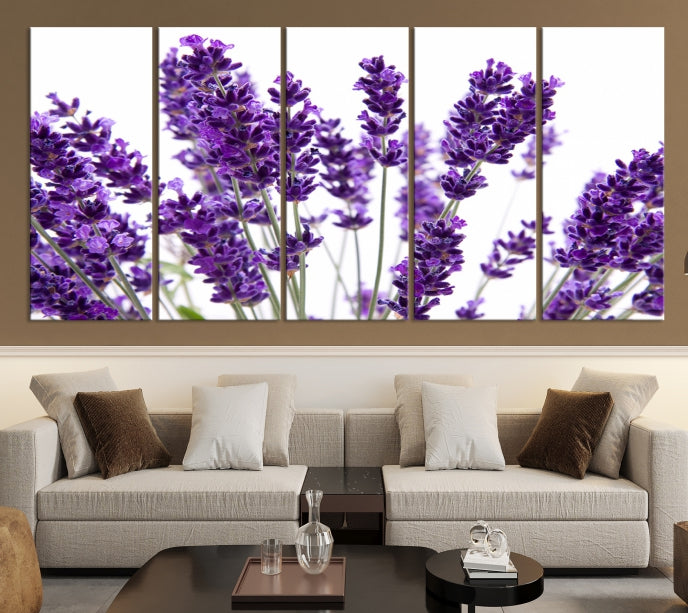 Lavender Flowers Lilac Large Wall Art Floral Canvas Print