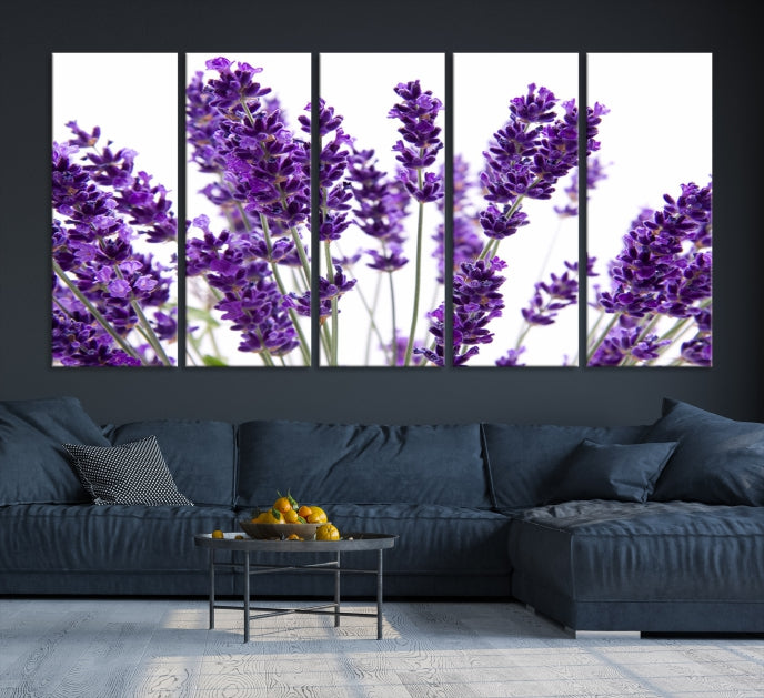 Lavender Flowers Lilac Large Wall Art Floral Canvas Print