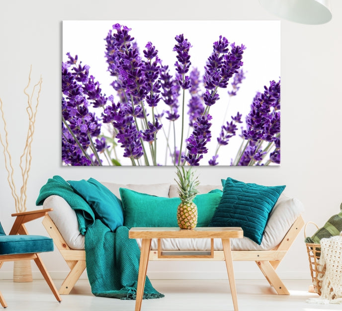 Lavender Flowers Lilac Large Wall Art Floral Canvas Print