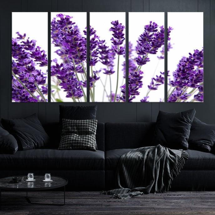 Lavender Flowers Lilac Large Wall Art Floral Canvas Print