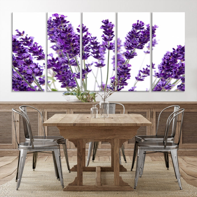 Lavender Flowers Lilac Large Wall Art Floral Canvas Print