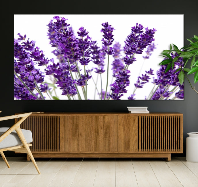 Lavender Flowers Lilac Large Wall Art Floral Canvas Print