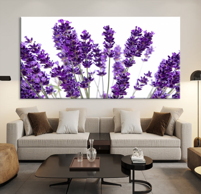 Lavender Flowers Lilac Large Wall Art Floral Canvas Print