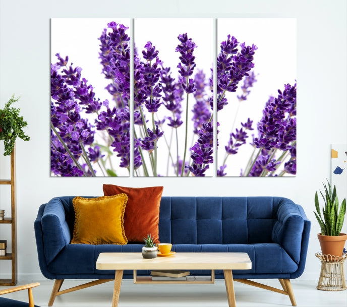 Lavender Flowers Lilac Large Wall Art Floral Canvas Print