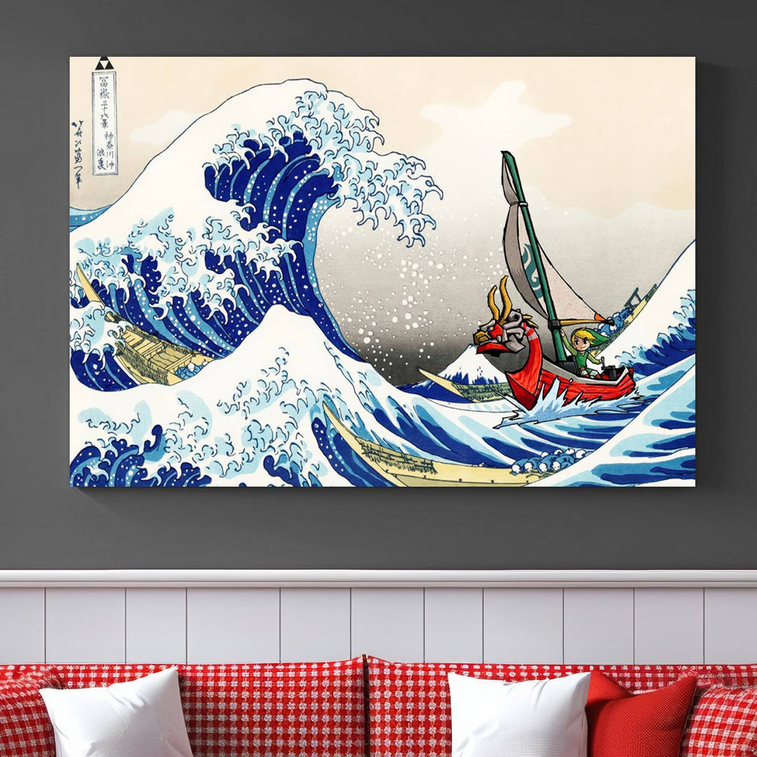 Legend of Zelda wall art Breath of the Wild Game room decor Zelda Nursery art Zelda Wall Art Canvas Print