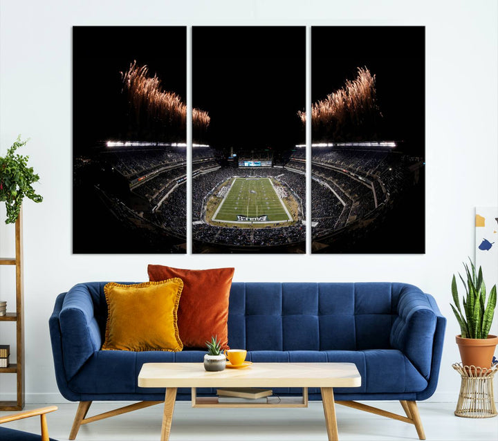 Lincoln Financial Field Philadelphia Eagles Stadium Wall Art Ready to Hang Canvas Football Stadium Print NFL Dorm & Man Cave Wall Art