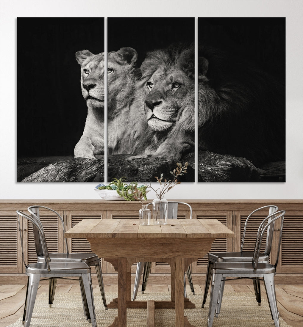 Lion Family Wall Art Canvas Print