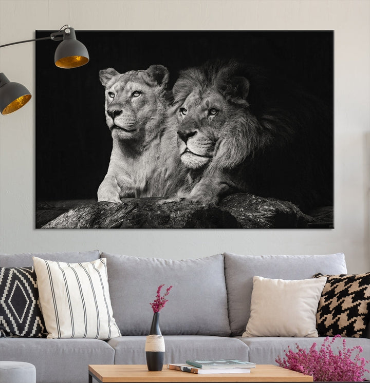 Lion Family Wall Art Canvas Print