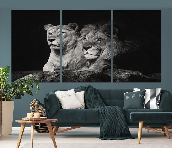 Lion Family Wall Art Canvas Print