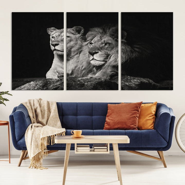 Lion Family Wall Art Canvas Print