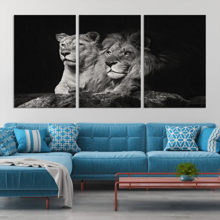 Lion Family Wall Art Canvas Print