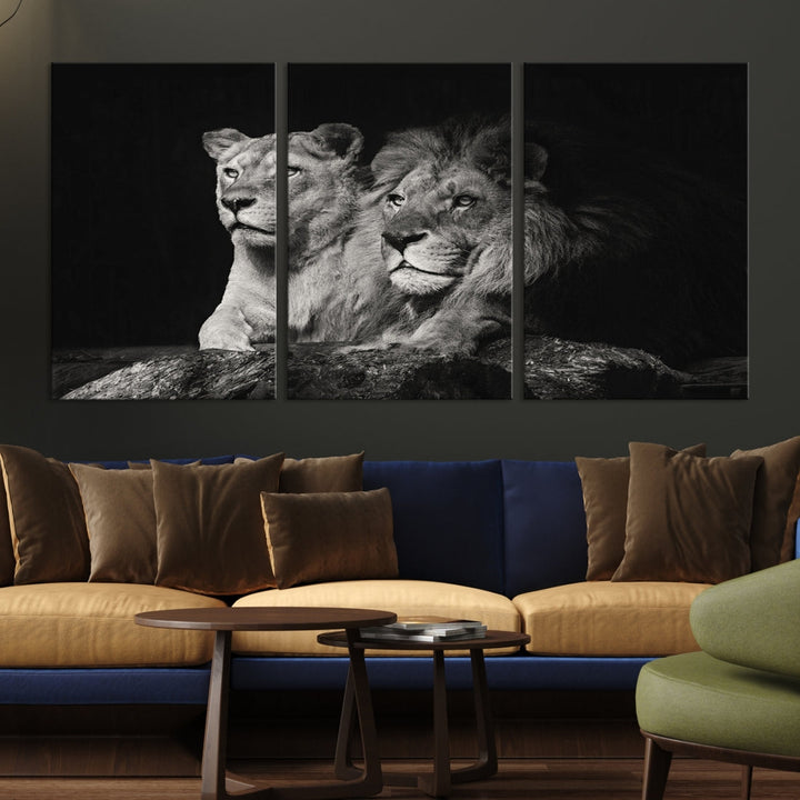 Lion Family Wall Art Canvas Print