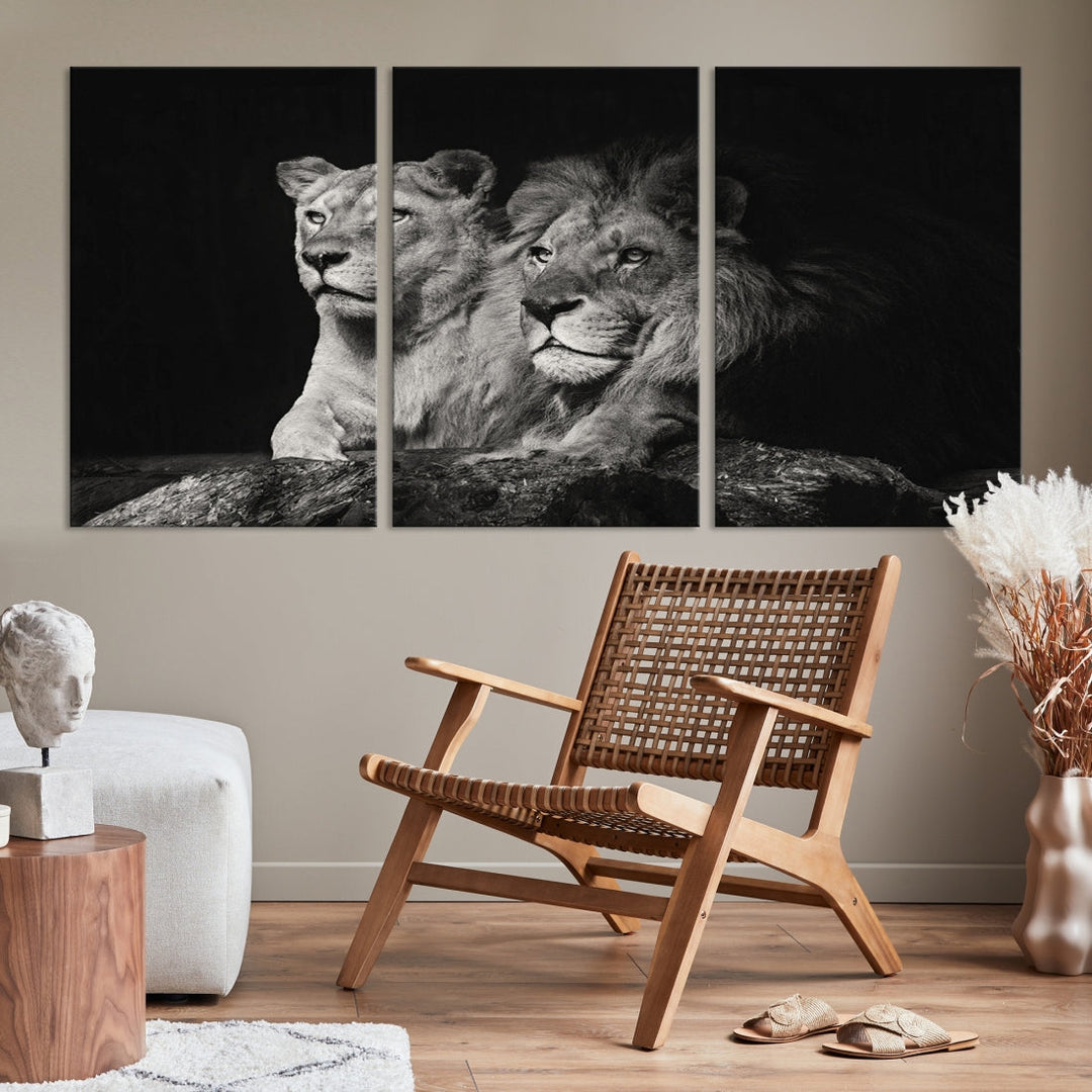 Lion Family Wall Art Canvas Print