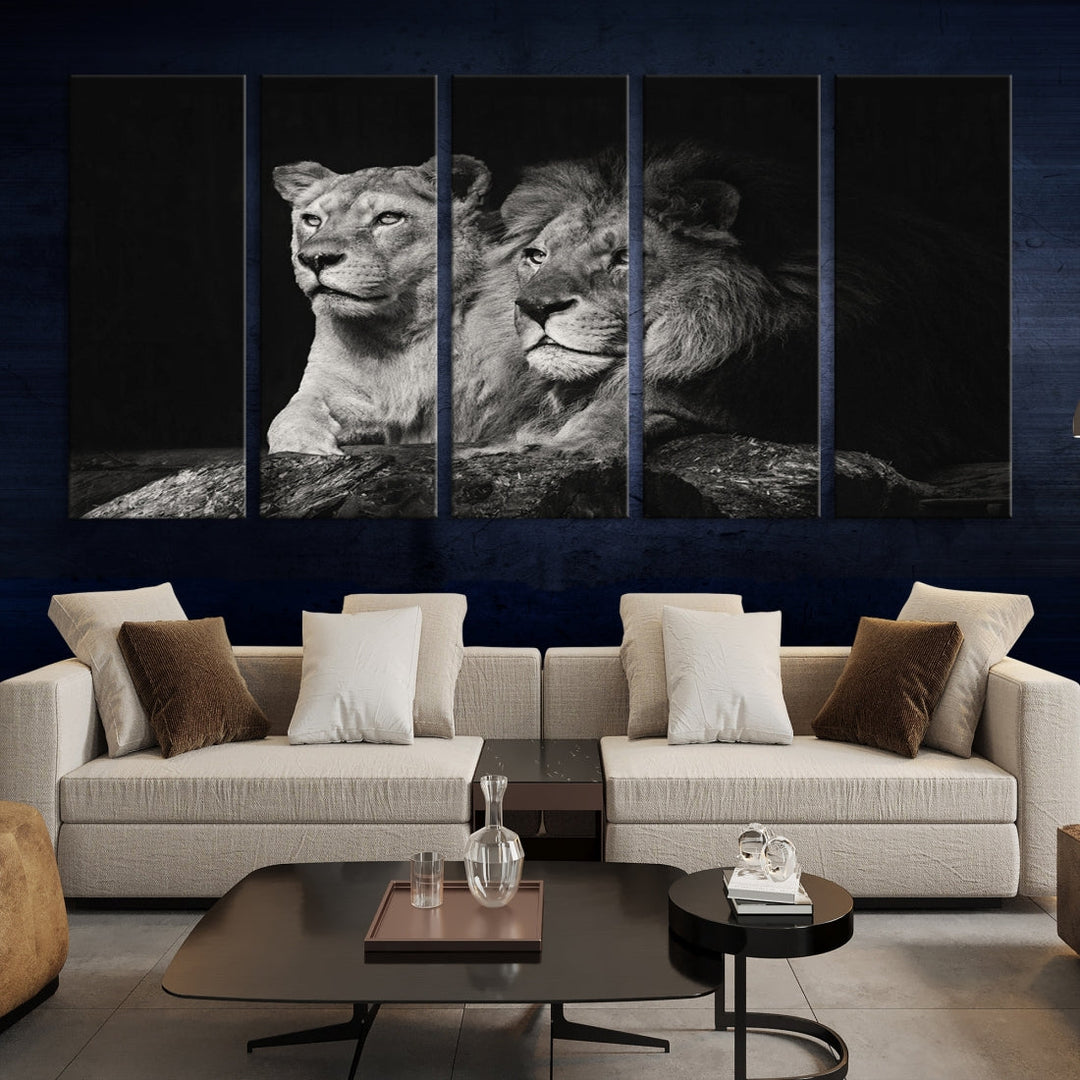 Lion Family Wall Art Canvas Print