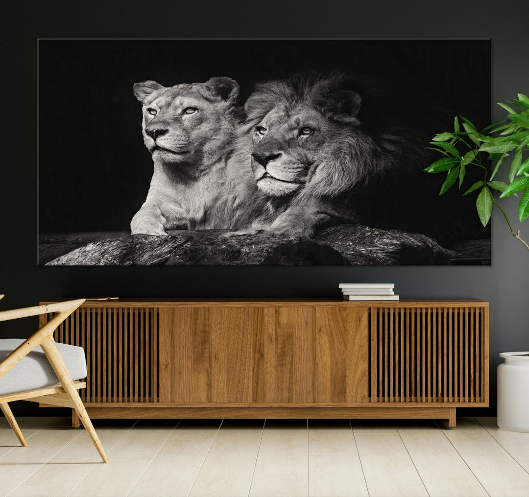 Lion Family Wall Art Canvas Print