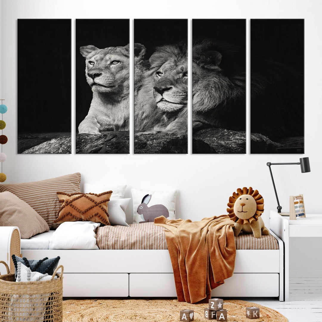 Lion Family Wall Art Canvas Print