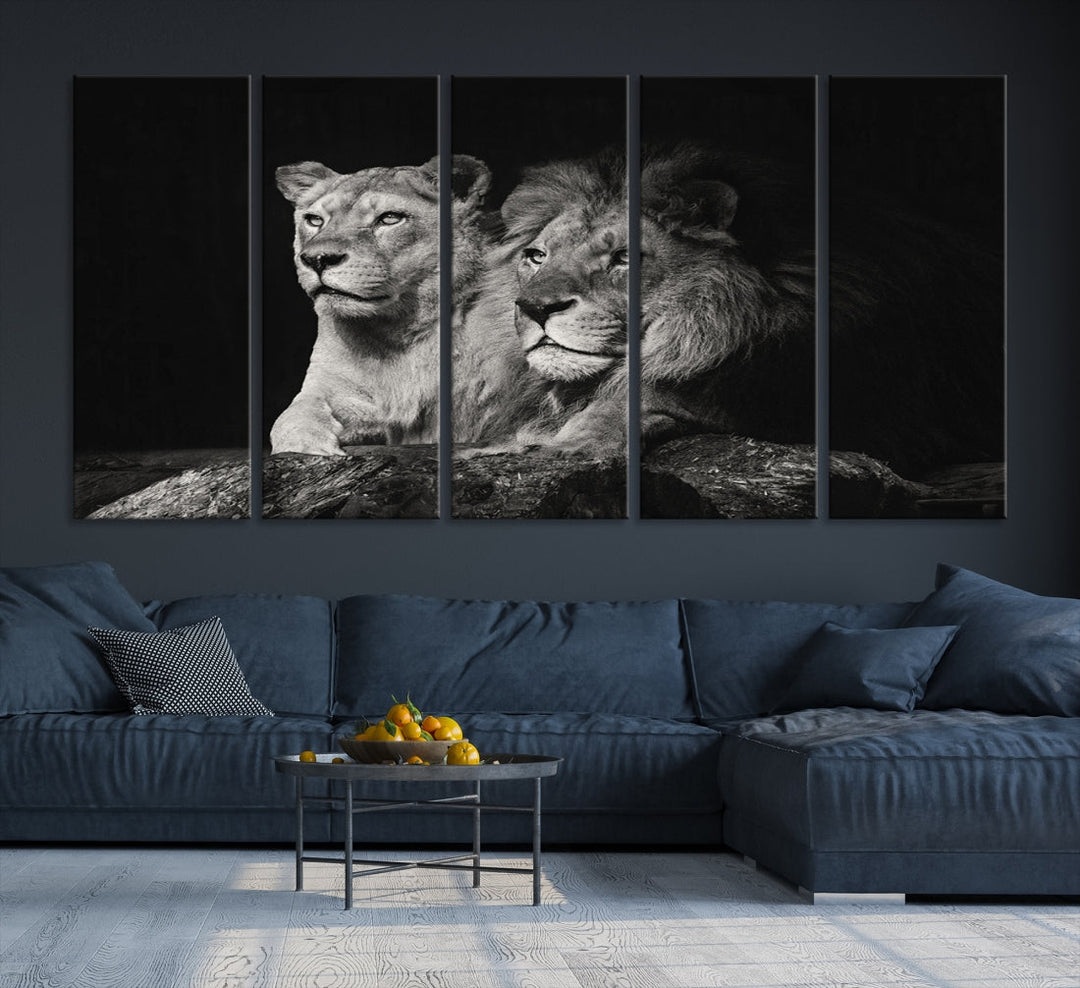 Lion Family Wall Art Canvas Print