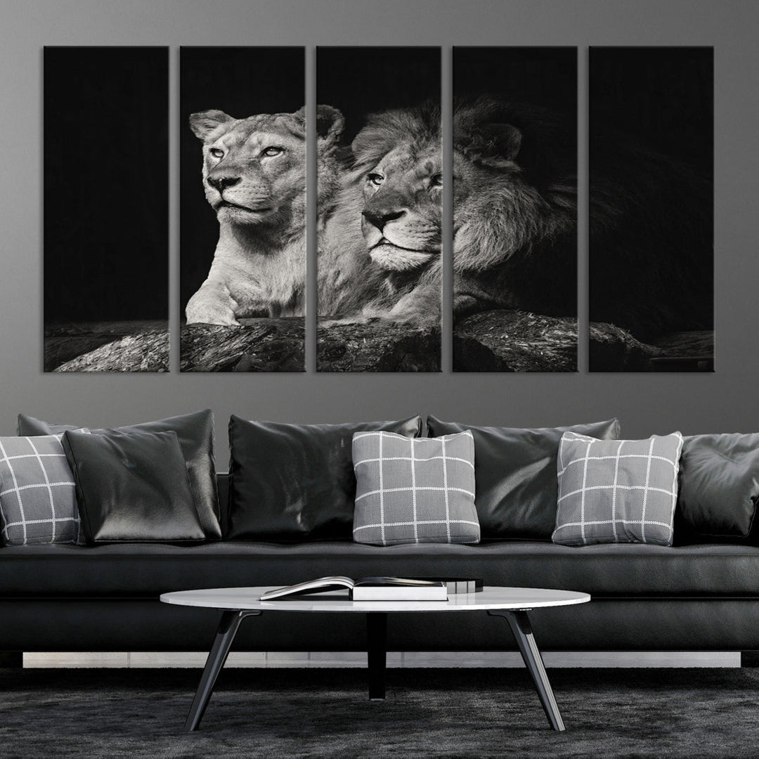 Lion Family Wall Art Canvas Print