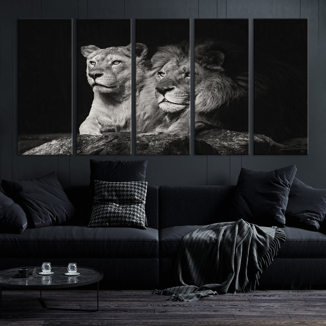 Lion Family Wall Art Canvas Print